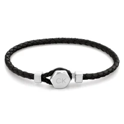 Bracelet Homme Calvin Klein Bijoux - 35000260 Cuir, Acier Noir