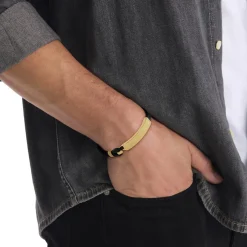 Bracelet Homme Calvin Klein Bijoux - 35000408 Cuir, Acier Noir