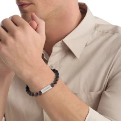 Bracelet Homme Calvin Klein Bijoux - 35000426 Acier Noir, Marron
