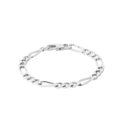 Bracelet Homme Chaine Figaro 1-3 6mm Argent Maison de la Bijouterie Z33Y00YZ