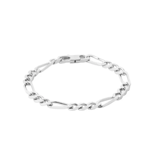 Bracelet Homme Chaine Figaro 1-3 6mm Argent Maison de la Bijouterie Z33Y00YZ