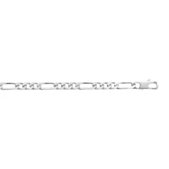 Bracelet Homme Chaine Figaro 1-3 6mm Argent Maison de la Bijouterie Z33Y00YZ
