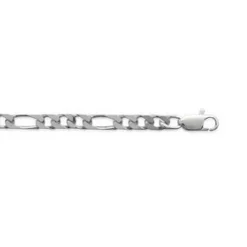Bracelet Homme Chaine Figaro 1-3 6mm Argent Maison de la Bijouterie Z33Y00YZ