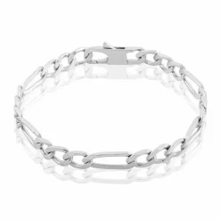 Bracelet Homme Chaine Figaro 1-3 6mm Argent Maison de la Bijouterie Z33Y00YZ