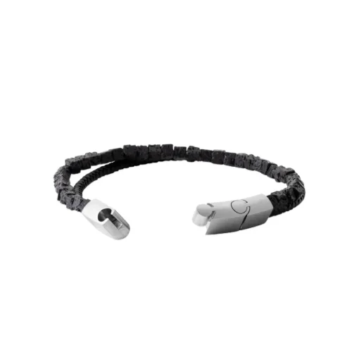 Bracelet Homme cuir pierre de lave fantaisie Maison de la Bijouterie 3ZY0U3YZ