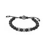 Bracelet Homme Diesel DX1101040 - Perles Noires et Acier