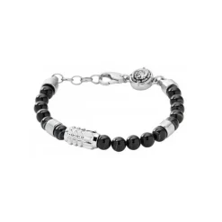 Bracelet Homme Diesel DX0847040 - Acier et Agate Noir