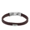Bracelet Homme Fossil Bijoux - JF04702040 - Cuir,Acier Marron