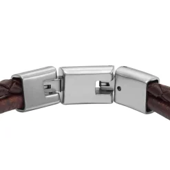 Bracelet Homme Fossil Bijoux - JF04702040 - Cuir,Acier Marron