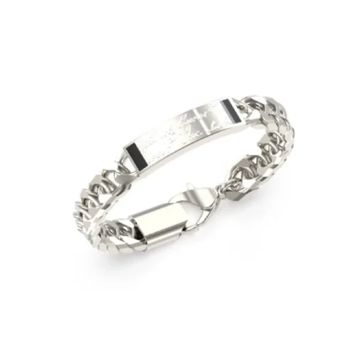Bracelet Homme Guess Bijoux Inscription - JUMB04401JWSTS Acier Argent