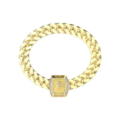 Bracelet Homme Guess Bijoux Lion King JUMB05005JWYGS Acier Doré