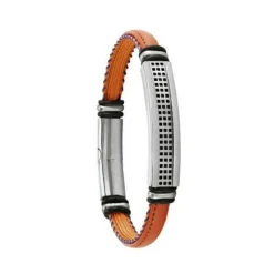 Bracelet Homme Jourdan JH150013B - GRANT - Cuir orange