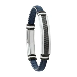 Bracelet Homme Jourdan JH150012B - GRANT - Cuir bleu