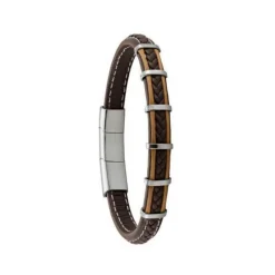Bracelet Homme Jourdan RC018H - KESSEL - Cuir marron