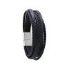 Bracelet Homme Jourdan RC032H - BYRON - Cuir noir