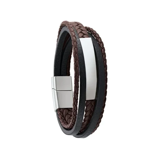 Bracelet Homme Jourdan RC031H - DIAS - Cuir marron