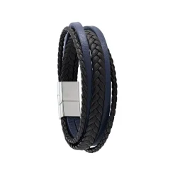 Bracelet Homme Jourdan RC032H - BYRON - Cuir noir