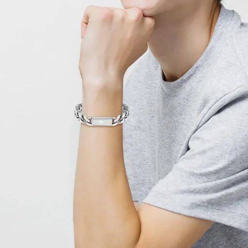Bracelet Homme Lacoste Backhand - 2040439 Acier Argent