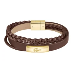 Bracelet Homme Lacoste Fusion - 2040317 Cuir Marron, Doré