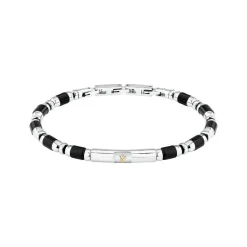 Bracelet Homme Maserati Bijoux Iconic Acier Noir 19+3Cm