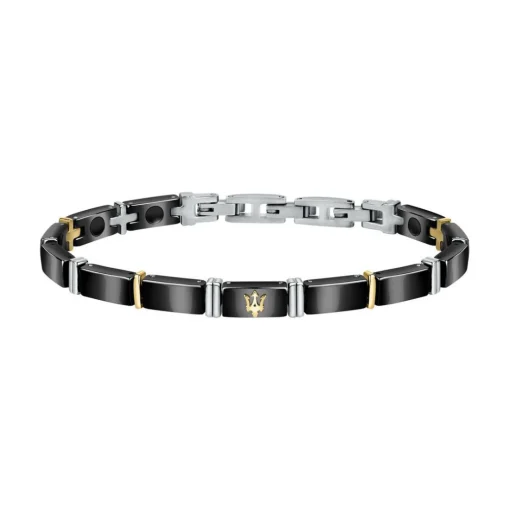 Bracelet Homme Maserati Bijoux JM221ATZ03 - Acier Noir
