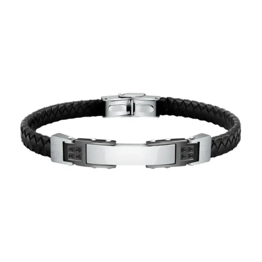 Bracelet Homme Morellato Bijoux SQH31 - Cuir Noir