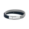 Bracelet Homme Noir et Gris Police Bijoux - HARDWARE