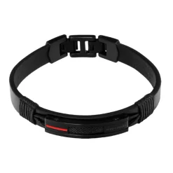 Bracelet Homme Pierre Lannier Bijoux - BJ40A5551 Cuir Rouge