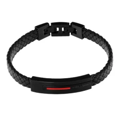 Bracelet Homme Pierre Lannier Bijoux - BJ40A5501 Cuir Rouge