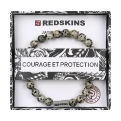 Bracelet Homme Redskins Bijoux Jaspe Dalmatien - 285705 Pierre Gris