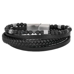 Bracelet Homme Redskins Bijoux - 285824 Cuir Noir
