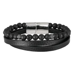 Bracelet Homme Redskins Bijoux - 285822 Cuir Noir