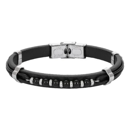Bracelet Homme Redskins Bijoux - 285818 Cuir Noir