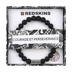 Bracelet Homme Redskins Bijoux Pierre De Lave - 285709 Pierre Noir