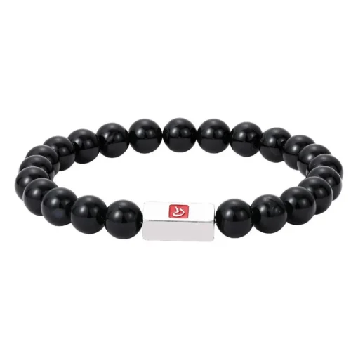 Bracelet Homme Redskins Bijoux Onyx Noir - 285702 Pierre Noir