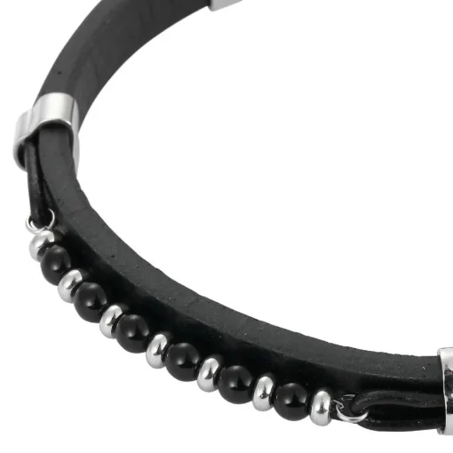 Bracelet Homme Redskins Bijoux - 285818 Cuir Noir