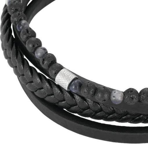 Bracelet Homme Redskins Bijoux - 285824 Cuir Noir