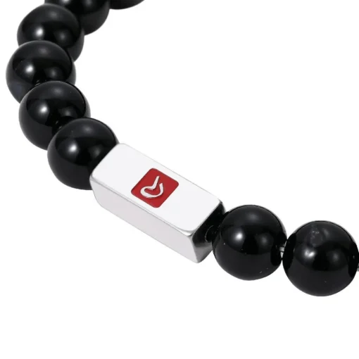 Bracelet Homme Redskins Bijoux Onyx Noir - 285702 Pierre Noir