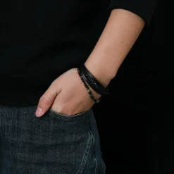 Bracelet Homme Redskins Bijoux - 285824 Cuir Noir