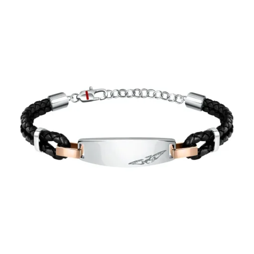 Bracelet Homme Sector Bijoux SZV75 - Cuir Noir
