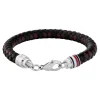 Bracelet Homme Tommy Hilfiger Tyson - 2790632 Acier, Cuir Argent, Noir