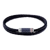 Bracelet Homme Tommy Hilfiger Bijoux - TUBE DOUBLE WRAP BRAIDED 2790326 Acier Cuir