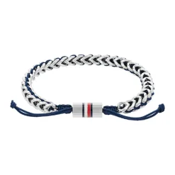 Bracelet HommeTommy Hilfiger Braided Metal 2790511 - Acier, Nylon Bleu