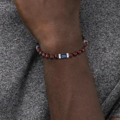 Bracelet HommeTommy Hilfiger Beaded 2790324 - Acier, Bois Marron, Gris