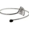 Bracelet Jonc Arielle Argenté & Onyx Noir