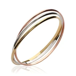 Bracelet Jonc femme plaqué or tricolore Maison de la Bijouterie U0563666