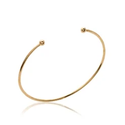 Bracelet Jonc ouvert femme plaqué or 56mm Maison de la Bijouterie UYZ3YU56