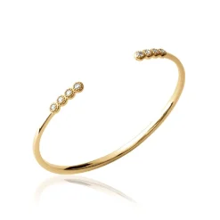 Bracelet Jonc oxyde zirconium plaqué or femme Maison de la Bijouterie UWZ6WU56