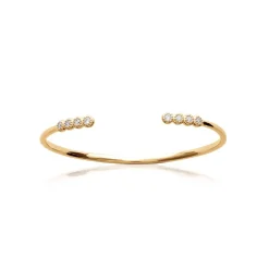Bracelet Jonc oxyde zirconium plaqué or femme Maison de la Bijouterie UWZ6WU56
