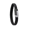 Bracelet Jourdan CORTO UN017H - Bracelet En Cuir et Acier Homme